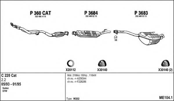 FENNO ME104.1 Exhaust System